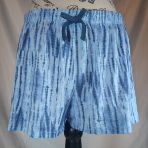 ✨ 2 NWOT Jane & Bleecker J+B Blue Tie-Dye Modal Sleep Shorts - Size M ✨
